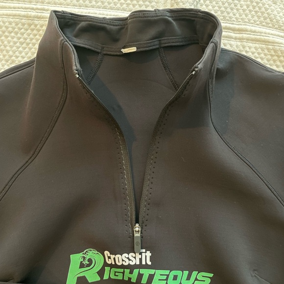 Lululemon Kicking Asphalt 1/2 Zip Mock Neck Long Sleeve Top Black 2 CrossFit Run - Picture 4 of 10